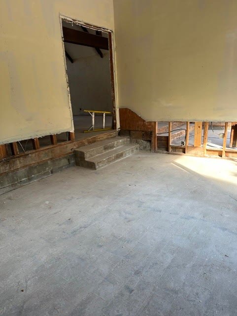 Interior demolition strip-out to framing in Encino, Los Angeles County
